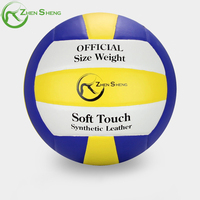 Ballon de volley-ball personnalisé avec logo, taille 5, en PU souple, TPU, PVC laminé, vente chaude Zhensheng