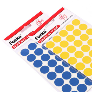 FOSKA 10 Hojas/Bolsa OPP, 40 Piezas por Hoja, Pequeñas Pegatinas Circulares de Colores, Etiquetas Redondas de 19 mm para Adultos y Niños de Todas las Edades - Product Image 1