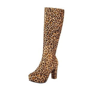<b>White</b> Ankle Boots Lace-Up Chunky <b>Heel</b> Round Toe Bow Decoration PU All Seasons Style Drop Shipping - Product Image 4