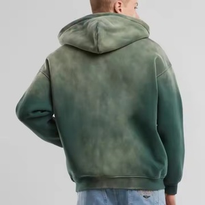 เสื้อฮู้ดดี้แบบซิปทรงโอเวอร์ไซส์ สไตล์สตรีทแวร์ ทรงบ็อกซี่ สีซีดแบบซันเฟด ไซส์พลัส สำหรับผู้ชาย รับผลิตตามสั่ง ขายส่ง - Product Image 4