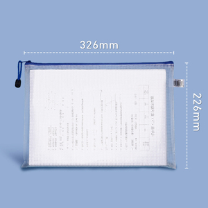 Bolsa de Archivo de Oficina con Cierre y Malla Impermeable GF A4, Organizador de Documentos de PVC Transparente de Gran Capacidad para Almacenamiento de <span class=keywords><strong>Exámenes</strong></span> Escolares - Product Image 2