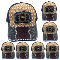 Gorra Snapback Unisex Personalizada con Logotipo Metálico 3D de Herradura, Bordado de Personajes en Mezclilla, Malla, Lona y Jersey, Estilo Western Étnico y a la Moda
