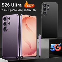 Smartphone S26 Ultra à prix d'usine, vente chaude, 16 Go + 1 To, débloqué, double carte SIM, écran 7,3 pouces