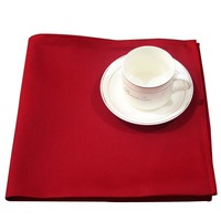 Serviettes de table en coton 100% rouge, lavables, durables, personnalisables, avec ourlet surjeté, pour restaurants et traiteurs, vente en gros
