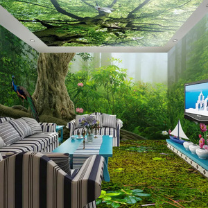 Mural de Papel Tapiz con Diseño de Bosque Fantástico, Bosque Primitivo, Tridimensional, para Decoración de Habitaciones de Hotel, Dormitorios y Espacios Interiores - Product Image 3