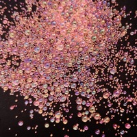 Perles de verre à bulles de 1 mm à 3 mm, non poreuses, mini perles de caviar, couleur transparente, micro-perles minuscules, bricolage, manucure, mariage, vente en gros
