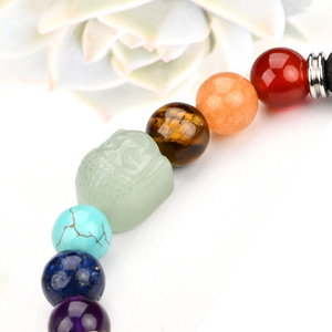Bracelets énergétiques chakras, perles d'aventurine vertes, en cristal, guérison, <span class=keywords><strong>bouddha</strong></span>, offre spéciale, - Product Image 4