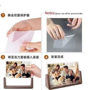 Nordic Acrylic Picture <b>Frame</b> Wooden Kpop Idol Photo Display Wedding Party Picture Holder Desktop Office Photo Decor - Product Image 6