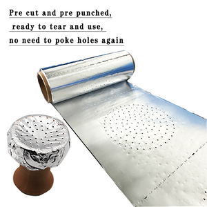 Prix direct usine – 100 feuilles de papier d'aluminium rond pré-découpé de qualité supérieure pour chicha, accessoires pour chicha - Product Image 4