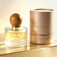 Flacon de parfum en verre dépoli 30ml 50ml 100ml avec capuchon personnalisé, flacon vide de luxe avec pulvérisateur, gravure de logo personnalisée, contenant de parfum