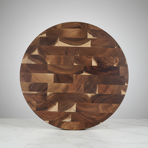 Nouvelle planche à découper ronde en bois d'acacia, multi-usages, adaptée aux céréales, aux ustensiles de cuisine, à la viande, aux légumes, au boucherage - Product Image 1