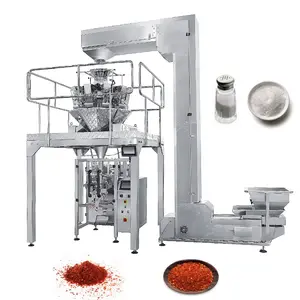 Упаковочная машина для соли, перца, Чили, четырехсторонняя упаковка специй от 1 г до 100 г, упаковка сахара и соли в гранулах 1 кг