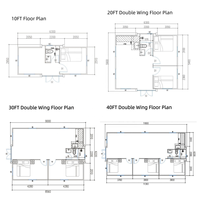 Maison conteneur portable de 20 pieds, entièrement décorée, préfabriquée, conforme aux normes australiennes, type logement secondaire modulaire