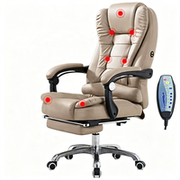Chaise de bureau ergonomique pivotante pour meuble avec massage vibrant Chaise inclinable électrique rotative rose pour femmes adultes