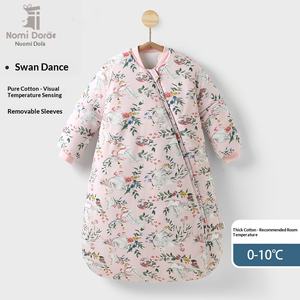 Saco de Dormir para Bebé, Desmontable, Lavable, Estilo Envolvente, Acolchado Grueso, de Algodón Puro, Anti-Patadas, <span class=keywords><strong>con</strong></span> Control de Temperatura, para las Cuatro Estaciones - Product Image 4