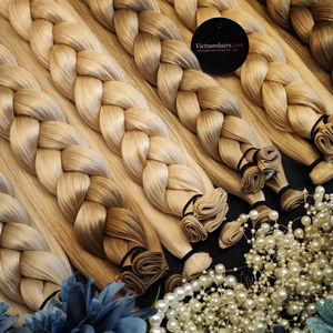 Extensions de cheveux naturels vierges vietnamiens en gros d'usine, tissage Genius, couleur noir naturel, les plus vendues - Product Image 1