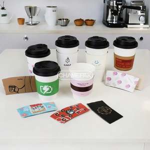 Factory Customized Disposable Corrugated Hot <b>Cup</b> Sleeves Jacket Rack Kraft Paper <b>Cover</b> Coffee <b>Cup</b> Sleeves - Product Image 6