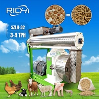 RICHI 3 T/H Manioc Animal Bétail Taureau Bovins Vache Laitière Mouton Âne Chèvre Cheval Lapin Canard Larve Alimentation Pellet Machine Maker