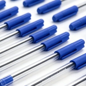 Stylo bille publicitaire coloré en plastique, fournitures scolaires, stylo bille de haute qualité, pas cher, avec 3 couleurs - Product Image 4