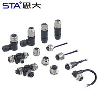 Adaptateur en T étanche IP67 NMEA2000 7/8, 3, 4, 5, 6 broches, Mâle vers Femelle, Un vers Deux, Connecteur Répartiteur Industriel M12 vers 7/8