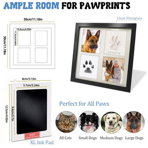 Wholesale New Density Board and Stainless Steel Modern Eco-Friendly Pet <b>Memorial</b> Shadow <b>Box</b> with Paw Print Dogs Cats Printings - Product Image 2