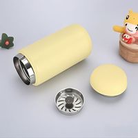 Mini tasse à café portable isolée sous vide en acier inoxydable de 14oz avec logo personnalisé bouteille d'eau avec passoire à thé cadeau de Noël