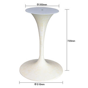 أحدث الأبيض الحديد طاولة طعام قاعدة البوق قاعدة الجدول الخزامى قاعدة - Product Image 5