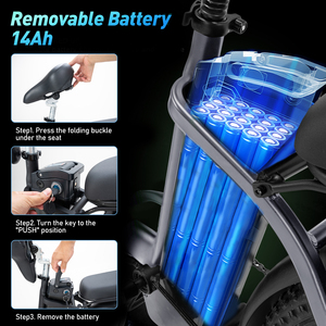 Bicicleta Eléctrica Plegable Urbana Koolux con Llantas Anchas, Aluminio, Almacén en EE. UU., Venta al por Mayor, 20 Pulgadas, 750w, 48v, 14ah, Modelo KL6M - Product Image 2