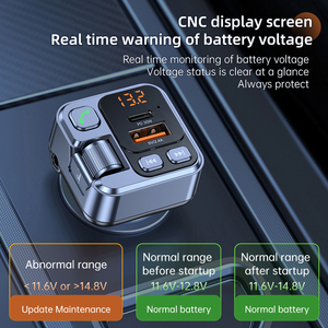 Affichage de fréquence LED transmission <span class=keywords><strong>Fm</strong></span> téléphone Charge rapide Kit mains libres <span class=keywords><strong>voiture</strong></span> récepteur <span class=keywords><strong>Bluetooth</strong></span> - Product Image 6