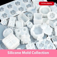 Moule à pincer en silicone fait à la main bricolage jouets à presser pour matériel goutte de gel gelée patte de chat broyeur boule de glace glace Daquan