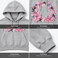 Sweat-shirt à capuche imprimé pour hommes, coupe courte, personnalisé, épais, surdimensionné, 100% coton, avec motif graphique