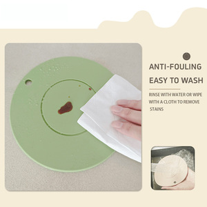 Silicone Pad Round Food Grade Heat Resistant Non Slip Placemat <b>Kitchen</b> <b>Mat</b> - Product Image 3