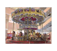 Manège de luxe pour enfants avec 16 sièges, carrousel de parc d'attractions extérieur, manège à chevaux pour enfants à vendre