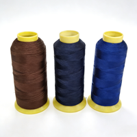 Fil à broder mercerisé teint en polyester 100% ton terre, 108D/2, haute ténacité, écologique, pour machine à crocheter