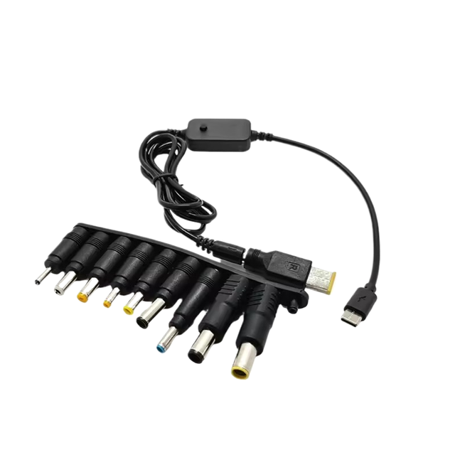 ZYSY 5V 9V 12V 15V 20V Adjustable Voltages Fast Charging Cable for Router Laptop USB C to 5.5x2.1mm Power Adapter Cables