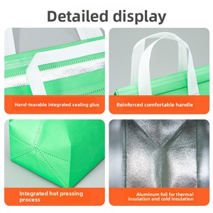 Sac isotherme vierge en feuille d'aluminium avec impression couleur et logo personnalisé pour barbecue, écrevisses, thé au lait - Écologique et résistant à la chaleur - Product Image 5