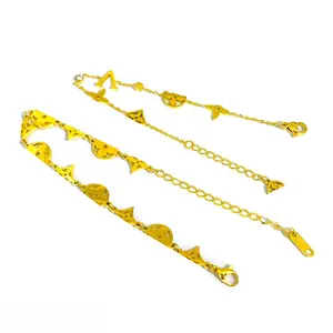 2024 Hot Selling High Quality Four Leaf Flower Necklace Bracelet Set Hollow Letter V Stainless Steel Choker Chain for Women