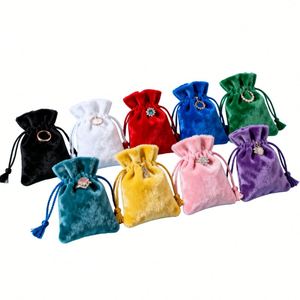 Pochette à bijoux en velours personnalisée, sac en velours à cordon personnalisé avec logo de marque - Product Image 2