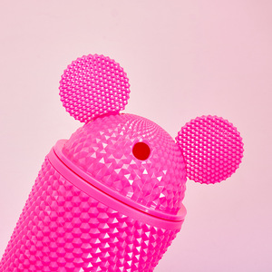 Bouteille d'eau de sport unisexe 1000ML en plastique de dessin Panda 1000ml bouteille d'eau thermique à boire direct avec paille - Product Image 3