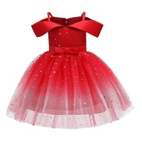 Robe de bal M898 pour enfants Robe de soirée sans bretelles à paillettes étoile élégante pour filles Robe de soirée pour enfants Robe d'anniversaire pour filles