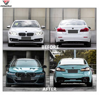 Kit Carrosserie Usine FW pour BMW Série 5 F10 F18 2011-2017 Amélioration MT LCI G30 (Style Découpé) Pare-chocs Avant et Arrière Calandre Spoiler Aile