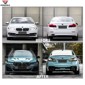 FW nhà máy cơ thể Kit cho BMW 5 Series F10 F18 2011 2017 nâng cấp MT LCI G30 (cắt phong cách) phía trước phía sau Bumper Spoiler Fender - Product Image 3