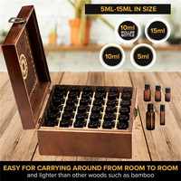 Belle boîte de stockage d'huile essentielle 49 bouteilles contient 5-15ml et 10ml bouteilles à rouleaux