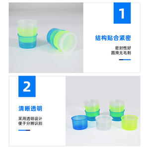 Vente en gros d'usine de distributeurs de médicaments jetables tricolores, petits boîtes à pilules et gobelets pour l'utilisation matin, midi et soir - Product Image 3