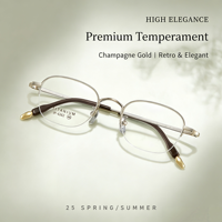 Montures de lunettes en titane légères, élégantes et délicates, avec placage électrolytique sans poussière 6262 IP.