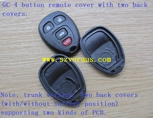 Fabricants de clés de voiture, vente en gros de clés de véhicule, clé à 4 boutons, télécommande sans clé, coque de clé pour G-MC - Product Image 5
