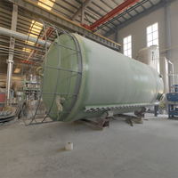 Conteneur de stockage de liquides chimiques acides et alcalins en fibre de verre de qualité industrielle avec structure anti-fuite et pompe pour site d'usine