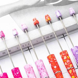 DIY <b>Plastic</b> <b>Beaded</b> Pens - Valentine's Heart Series, Customizable <b>Beaded</b> Ballpoint Pens for Gifts & Promotions - Product Image 2