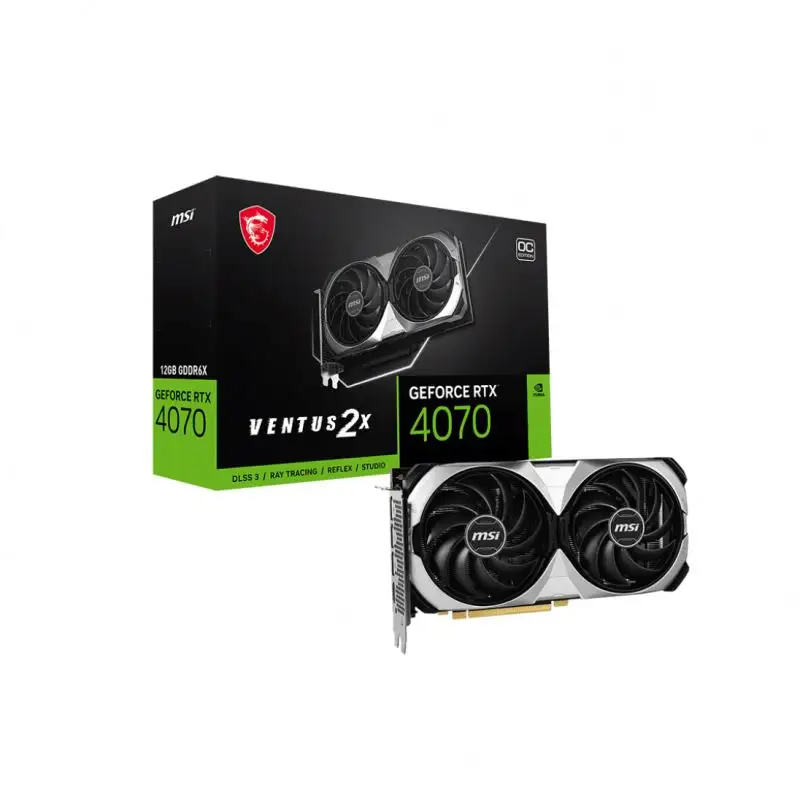 ใหม่เกม GPU MSI RTX 4070 VENTUS 2X 12G OC สําหรับเกมเดสก์ท็อป RTX 4070 กราฟิกการ์ด