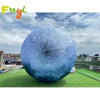 Ballon géant gonflable Fuyi en forme de lune et de planète, décoration du système solaire avec tissu en nylon, tailles de 2m à 4m pour festival de musique